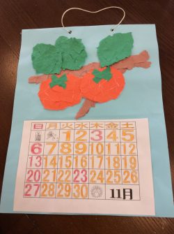 柿のカレンダー作り＆メロンパン作り