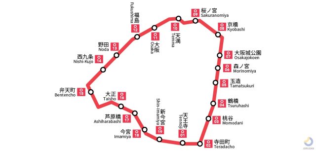 大阪環状線ほぼ一周の旅